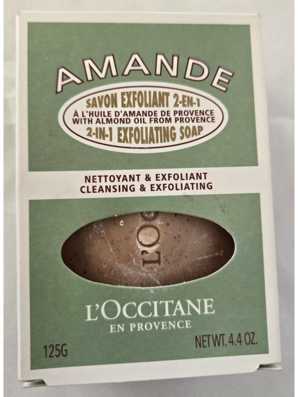 L'Occitane Amande 2 in 1 Savon Exfoliant 4.4oz Soap Skincare Self-Care Luxurious